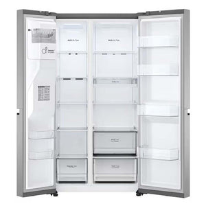 Réfrigérateur côte à côte profondeur comptoir 36 po, 22,5 pi³ Inox avec distributeur d'eau et glaçons