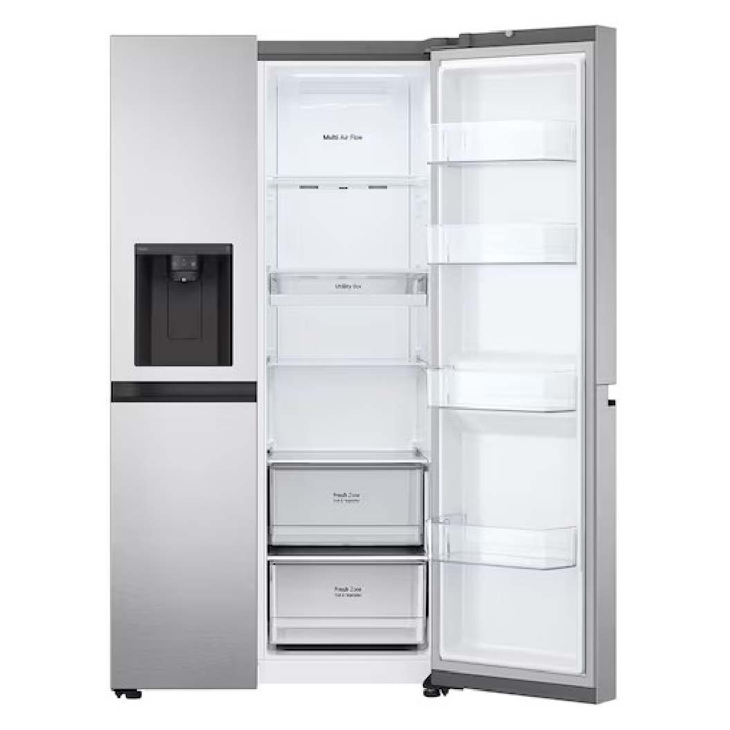 Réfrigérateur côte à côte profondeur comptoir 36 po, 22,5 pi³ Inox avec distributeur d'eau et glaçons