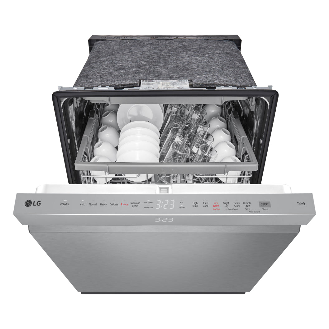 Lave-vaisselle intelligent encastrable 24 po. 46 dBA Inox avec QuadWash™ Pro & Dynamic Dry™