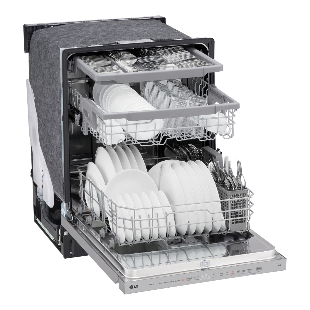 Lave-vaisselle intelligent encastrable 24 po. 46 dBA Inox avec QuadWash™ Pro & Dynamic Dry™