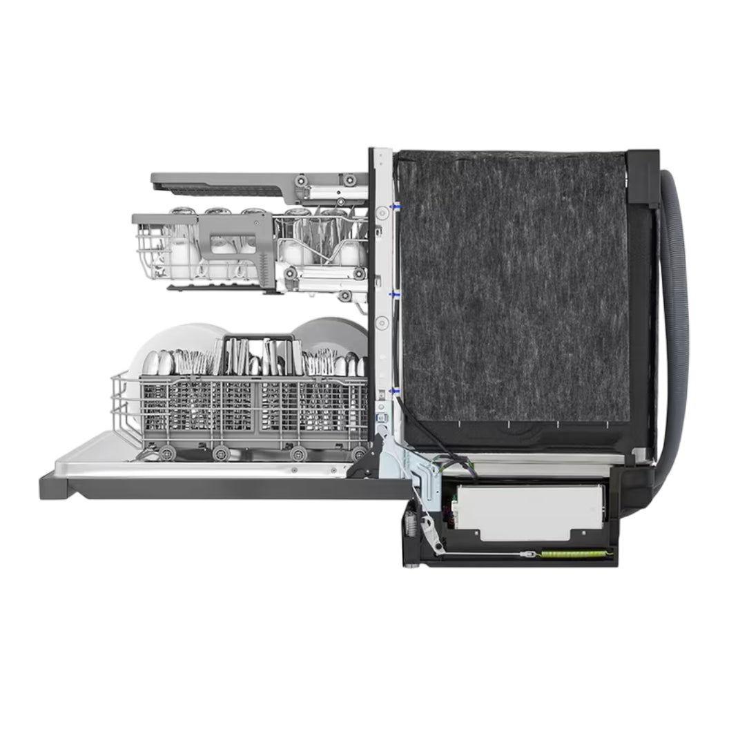 Lave-vaisselle intelligent encastrable 24 po 46 dBA Inox noir - Quadwashᴹᶜ