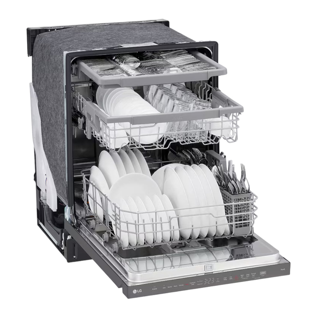 Lave-vaisselle intelligent encastrable 24 po 46 dBA Inox noir - Quadwashᴹᶜ