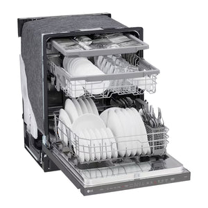 Lave-vaisselle intelligent encastrable 24 po 46 dBA Inox noir - Quadwashᴹᶜ
