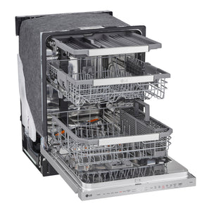 Lave-vaisselle intelligent encastrable 24 po. 44 dBA Inox avec QuadWash™ Pro & TrueSteam™