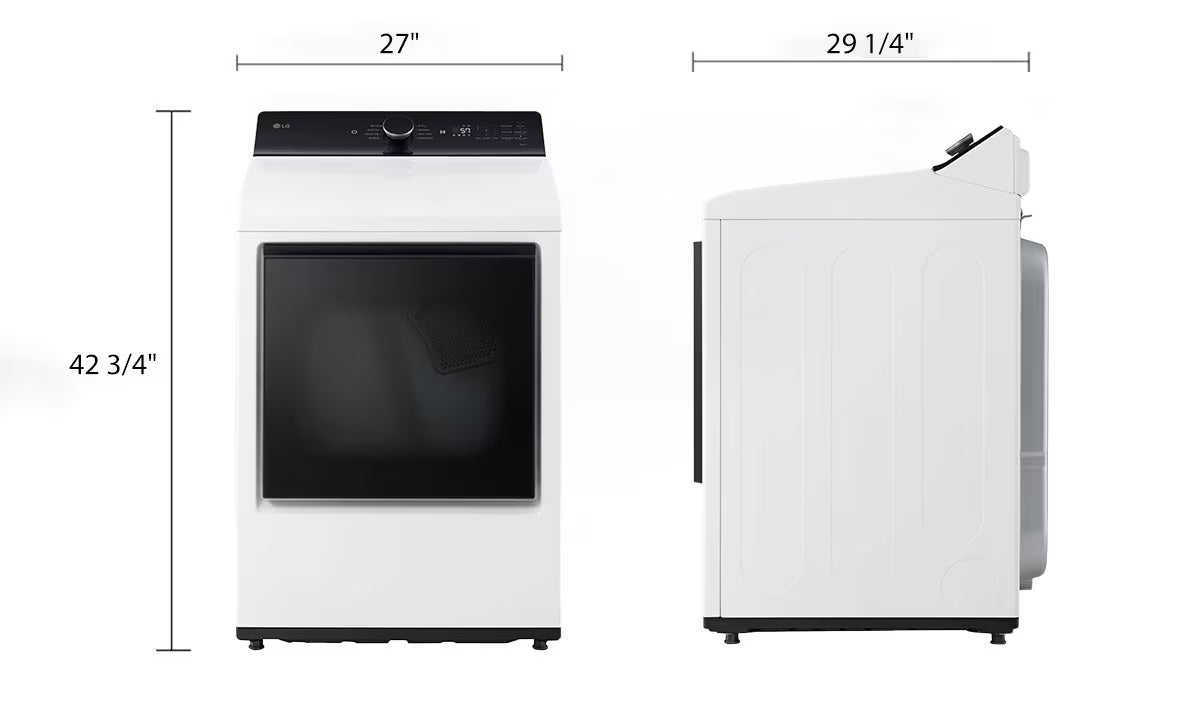 Sécheuse 30 po 7,3 pi³ blanche Ultra capacité avec porte EasyLoad