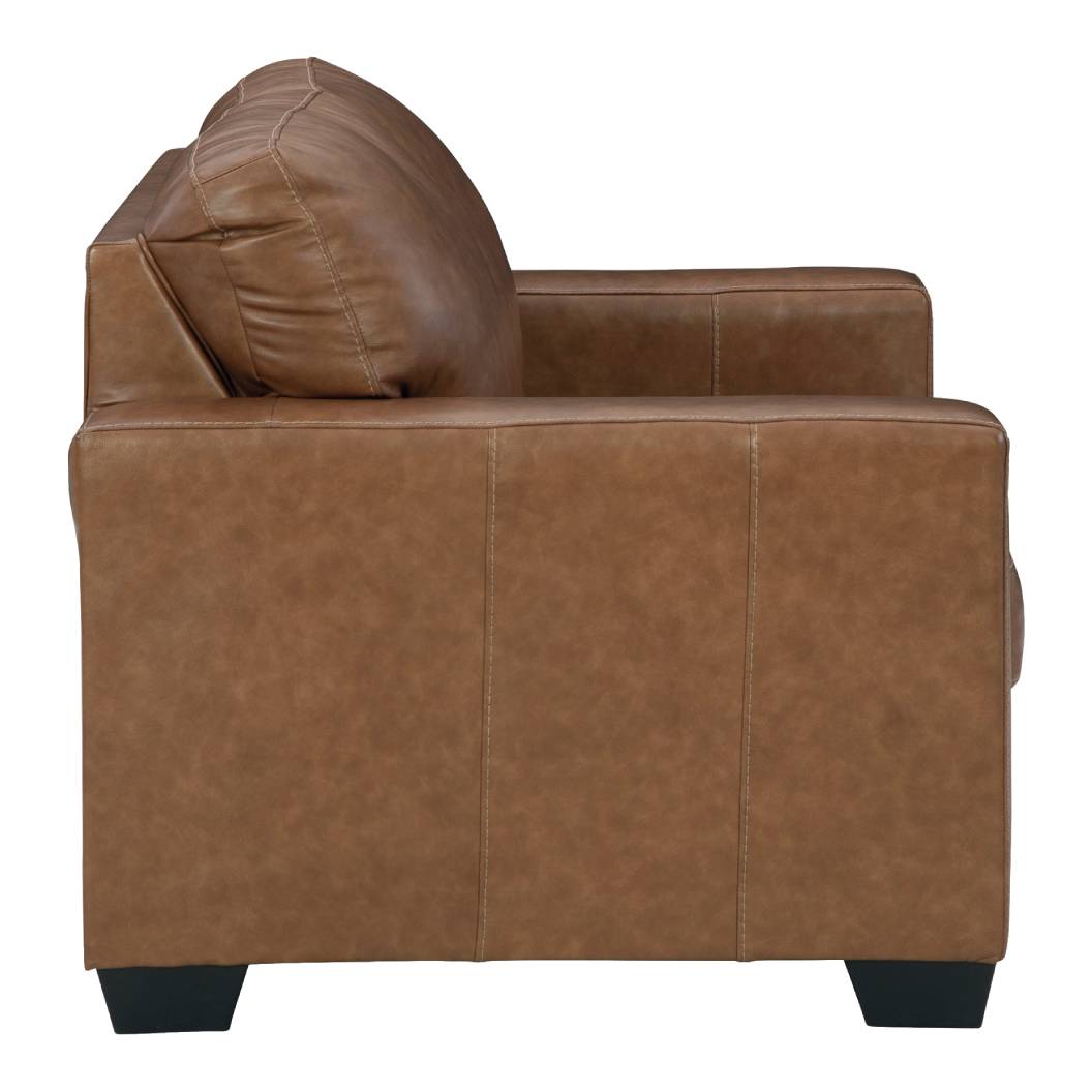 Causeuse en cuir brun caramel - Bolsena