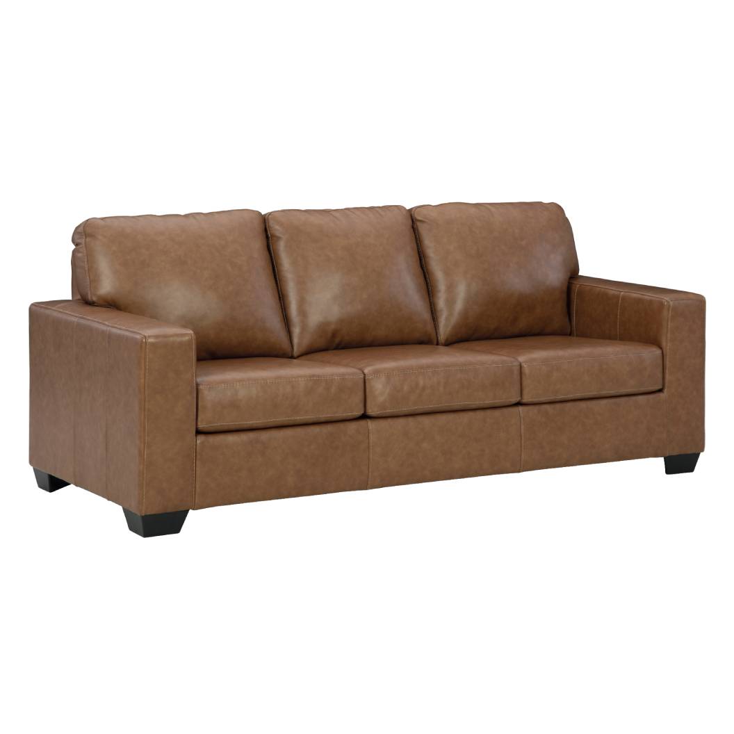 Sofa lit queen caramel en cuir - Bolsena