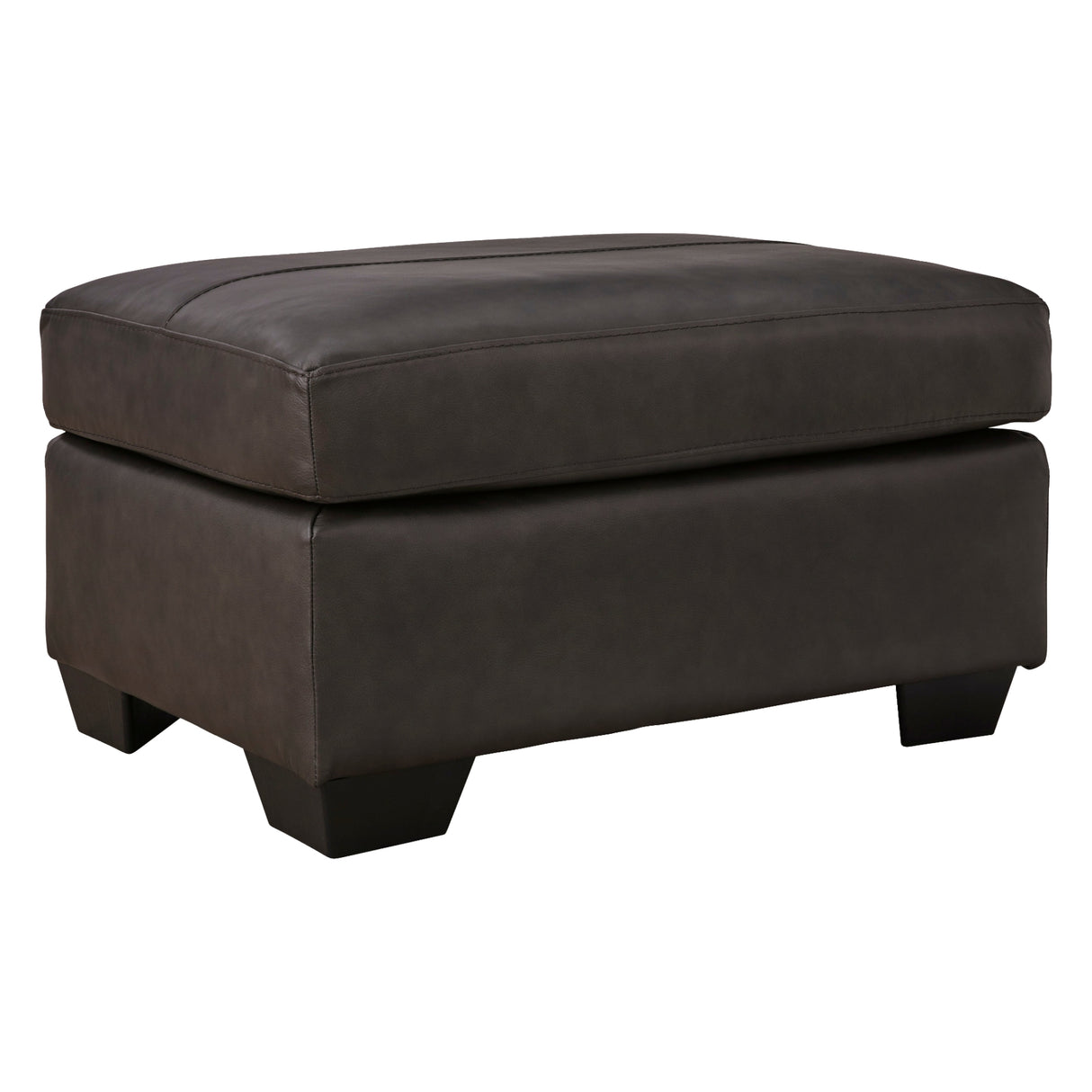 Ottoman en cuir noir - Belziani