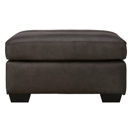 Ottoman en cuir noir - Belziani