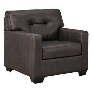 Fauteuil en cuir noir surdimensionné - Belziani