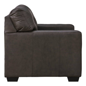 Fauteuil en cuir noir surdimensionné - Belziani