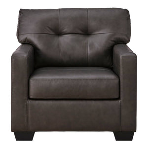 Fauteuil en cuir noir surdimensionné - Belziani