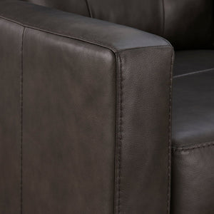 Fauteuil en cuir noir surdimensionné - Belziani