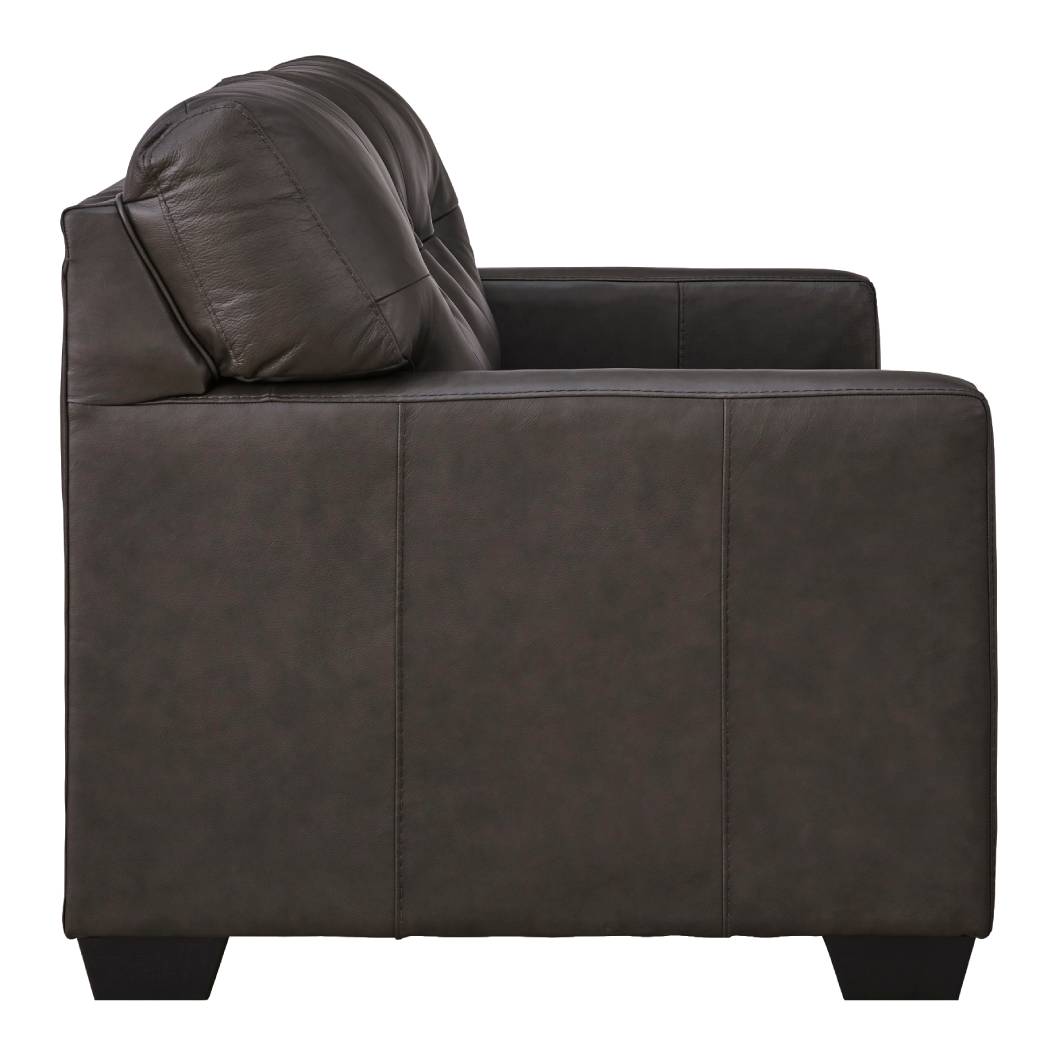 Causeuse en cuir noir - Belziani