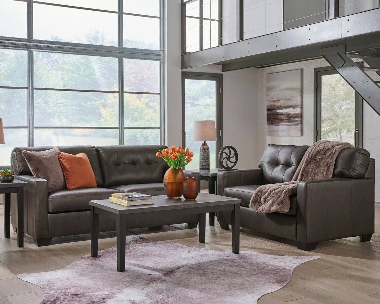 Sofa condo en cuir noir - Belziani