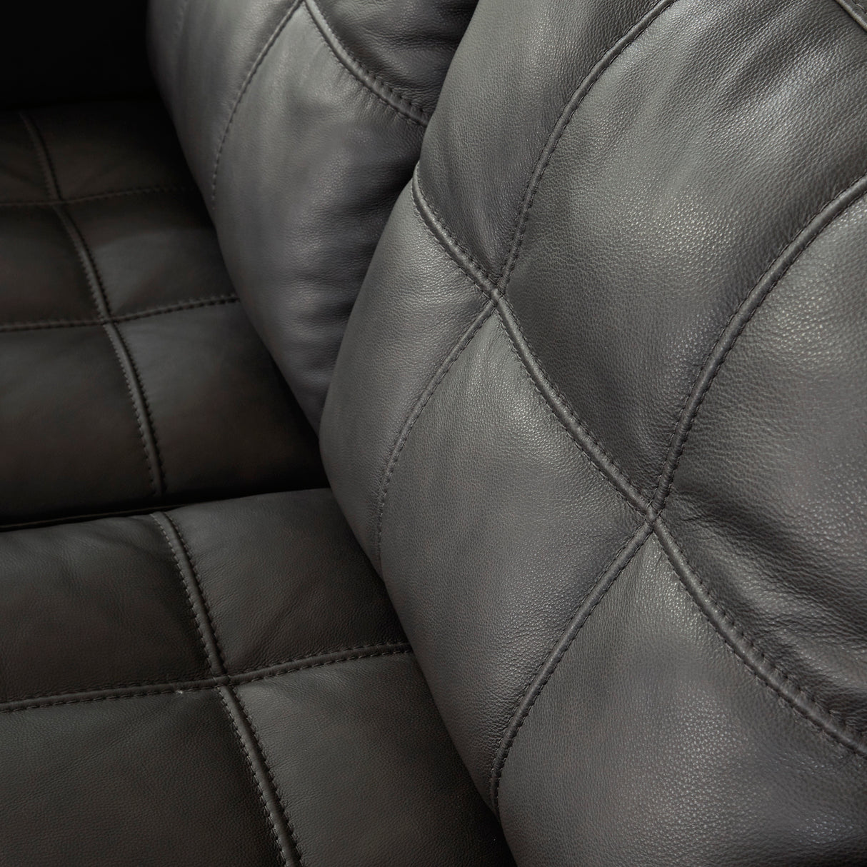 Sofa condo en cuir noir - Luigi