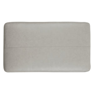 Ottoman en cuir gris pâle surdimensionné - Amiata