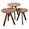 Ensemble de 3 tables gigognes en bois de noyer et frêne - Star TGI 1620