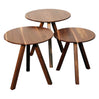 Ensemble de 3 tables gigognes en bois de noyer et frêne - Star