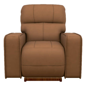 Fauteuil brun en cuir motorisé - Maddox