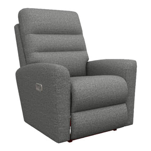 Fauteuil gris foncé en tissu motorisé - Liam