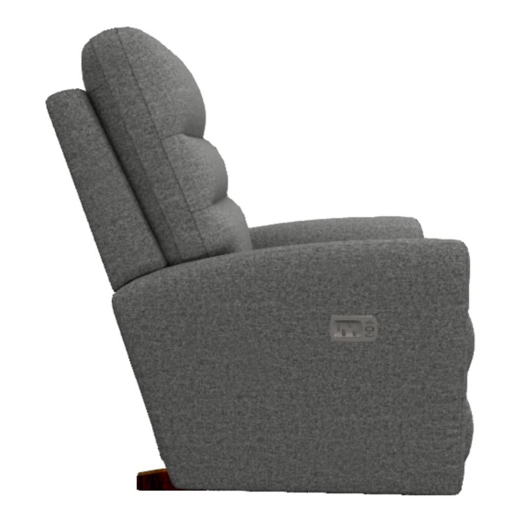 Fauteuil gris foncé en tissu motorisé - Liam