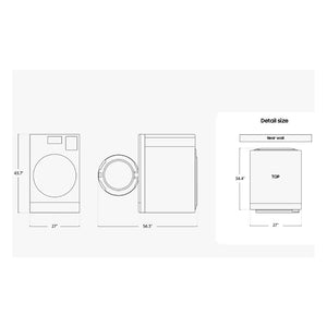 Laveuse-sécheuse tout-en-un 27 po 6,1 pi³ Inox graphite Bespoke Série D900 - AI