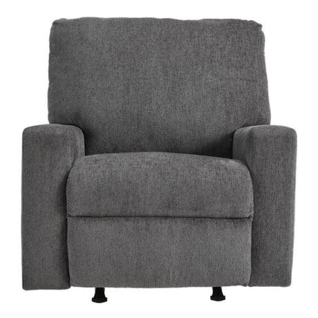 Fauteuil en tissu gris étain berçant et inclinable - Rannis