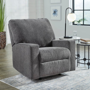 Fauteuil en tissu gris étain berçant et inclinable - Rannis