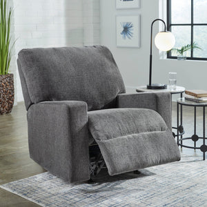 Fauteuil en tissu gris étain berçant et inclinable - Rannis