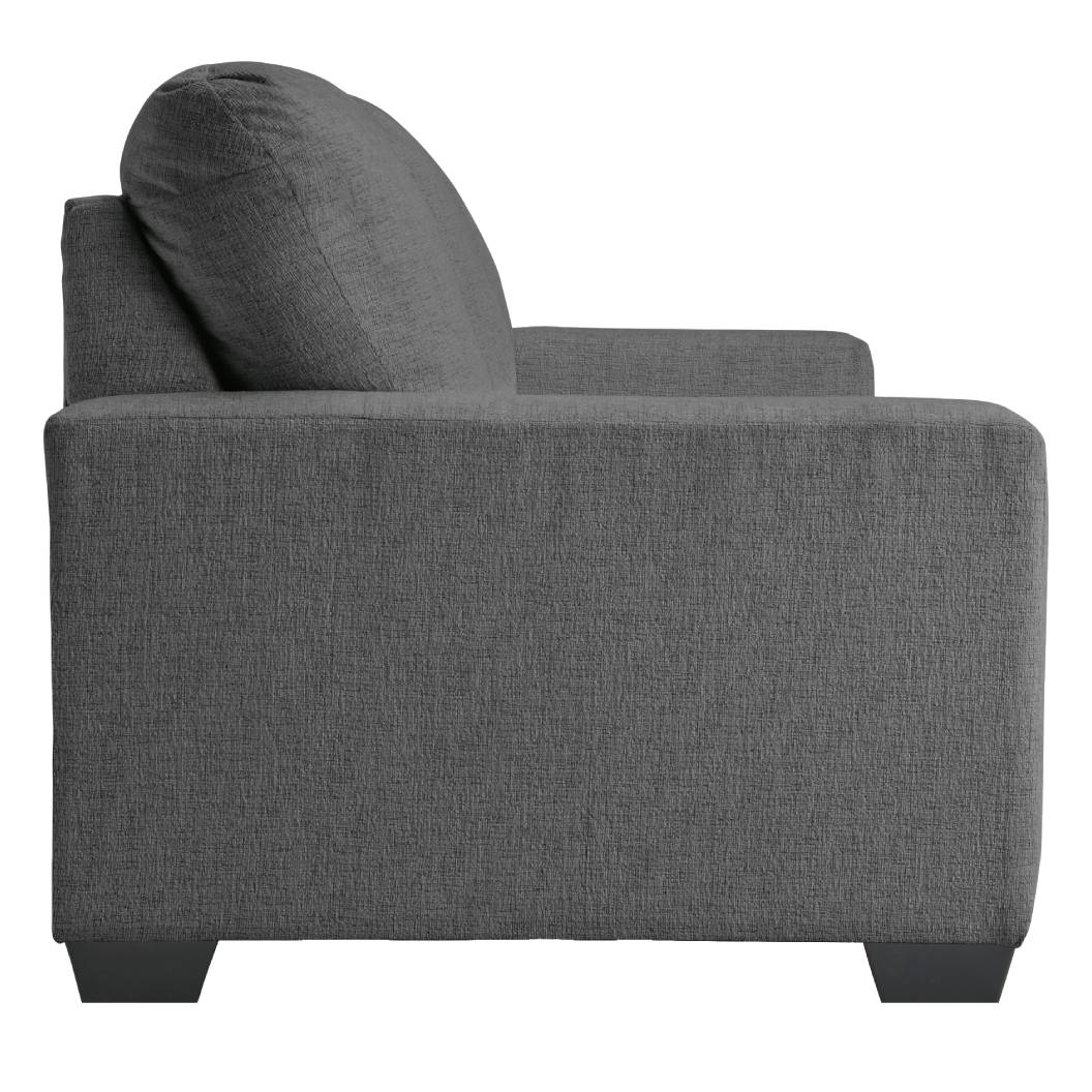 Sofa-lit en tissu gris étain avec matelas - Rannis