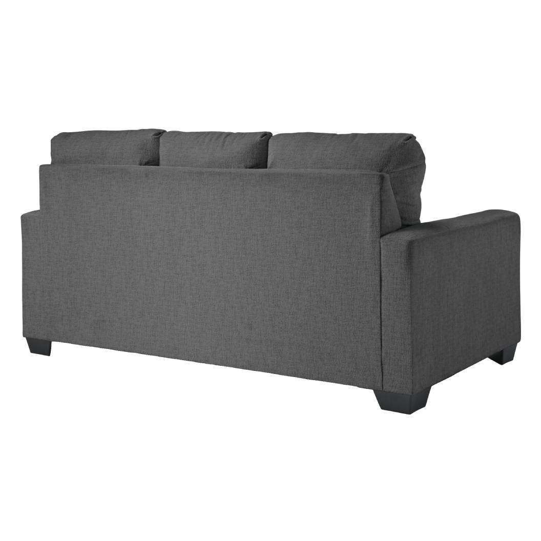 Sofa-lit en tissu gris étain avec matelas - Rannis