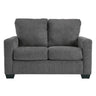 Sofa-lit en tissu gris étain avec matelas 3 grandeurs - Rannis