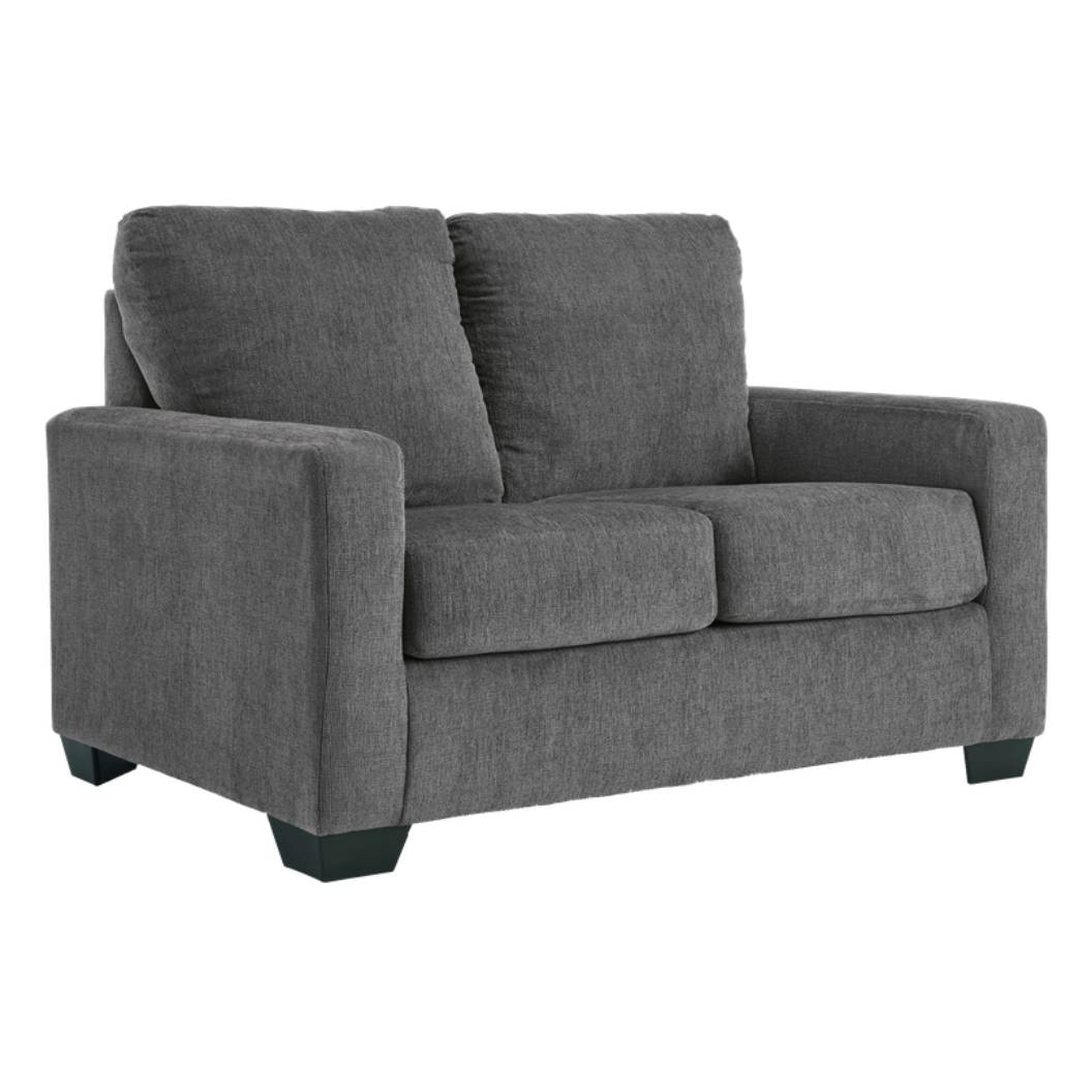 Sofa-lit en tissu gris étain avec matelas - Rannis