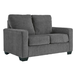 Sofa-lit en tissu gris étain avec matelas - Rannis
