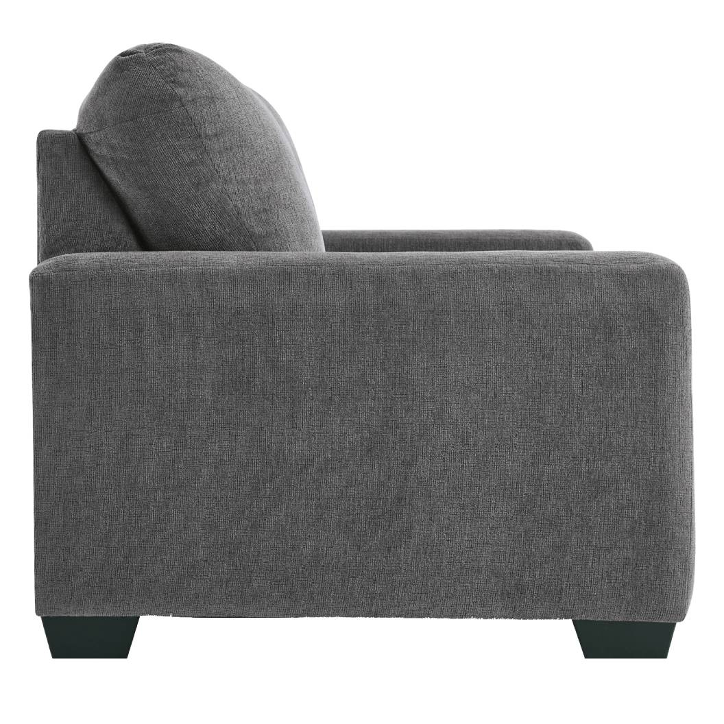 Sofa-lit en tissu gris étain avec matelas - Rannis