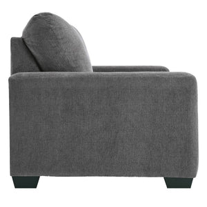 Sofa-lit en tissu gris étain avec matelas - Rannis