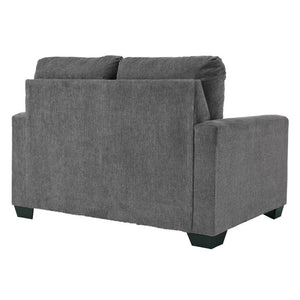Sofa-lit en tissu gris étain avec matelas - Rannis