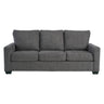 Sofa-lit en tissu gris étain avec matelas 3 grandeurs - Rannis