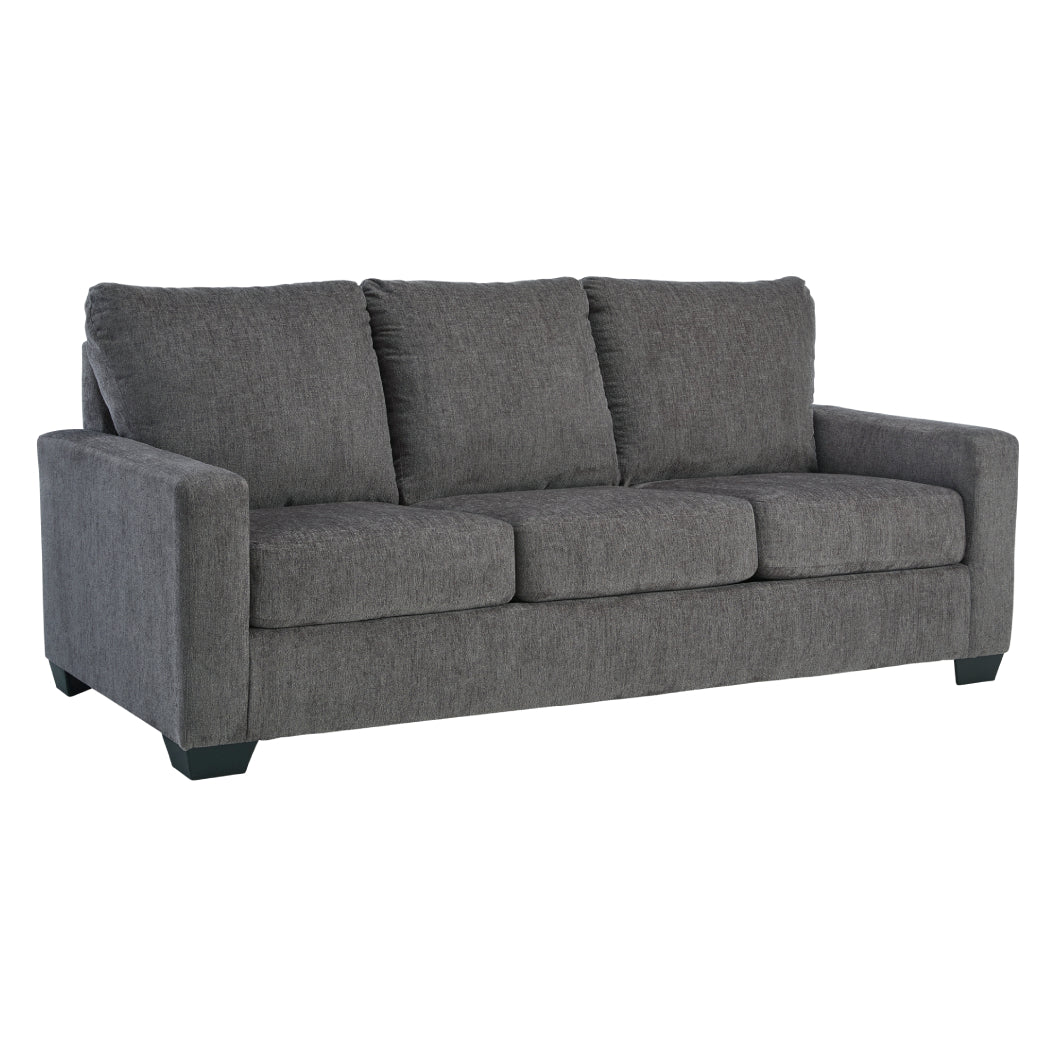 Sofa-lit en tissu gris étain avec matelas - Rannis