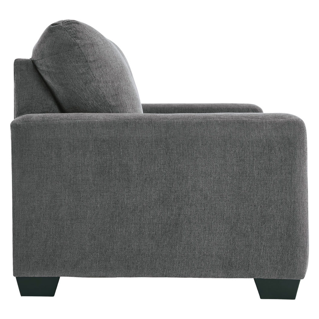 Sofa-lit en tissu gris étain avec matelas - Rannis