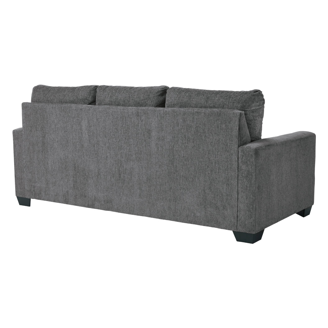 Sofa-lit en tissu gris étain avec matelas - Rannis