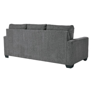 Sofa-lit en tissu gris étain avec matelas - Rannis