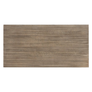 Table de salle à manger bois brune claire style bistro - Skempton