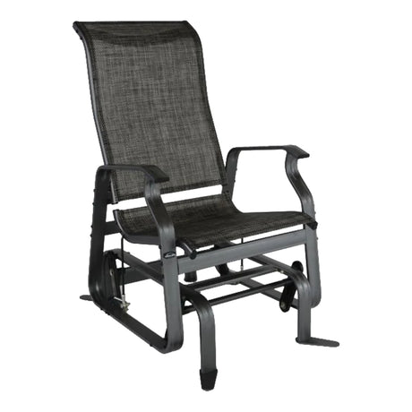 Chaise berçante autobloquante en tissu avec une structure en aluminium