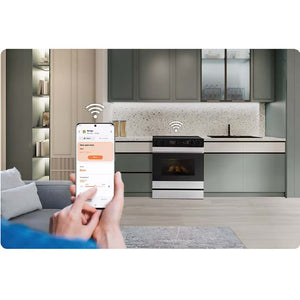 Cuisinière électrique encastrable 30 po, 6,3 pi³ Inox noir avec Air Fry et convection véritable