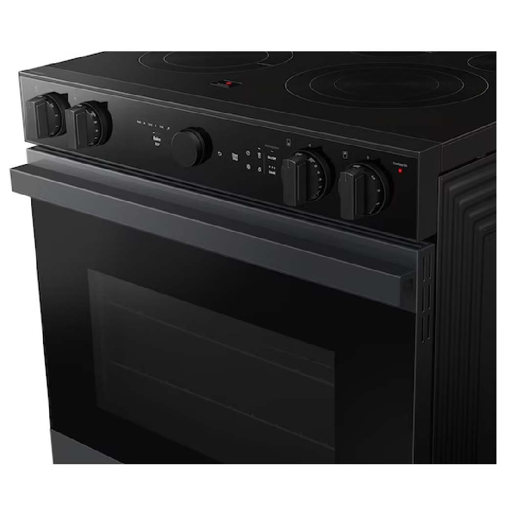 Cuisinière électrique encastrable 30 po, 6,3 pi³ Inox noir avec Air Fry et convection véritable