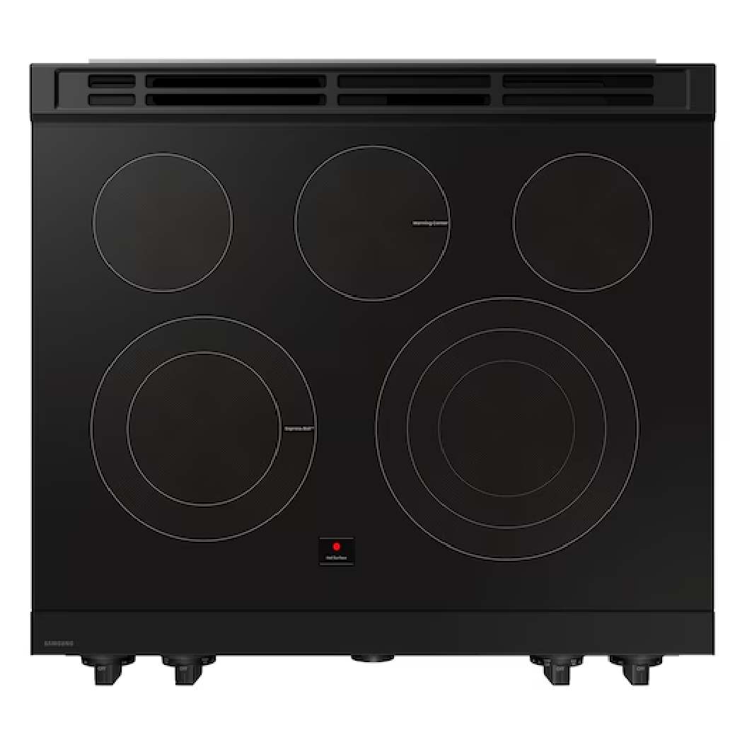 Cuisinière électrique encastrable 30 po, 6,3 pi³ Inox noir avec Air Fry et convection véritable