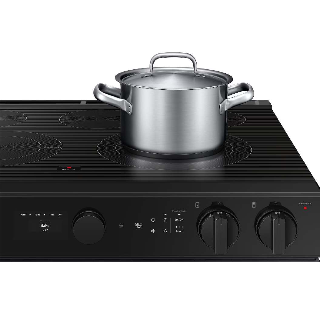 Cuisinière électrique encastrable 30 po, 6,3 pi³ Inox noir avec Air Fry et convection véritable