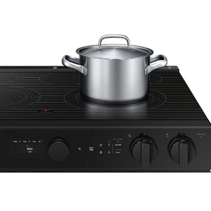Cuisinière électrique encastrable 30 po, 6,3 pi³ Inox noir avec Air Fry et convection véritable